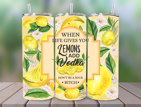 Lemons add vodka 20oz Tumbler